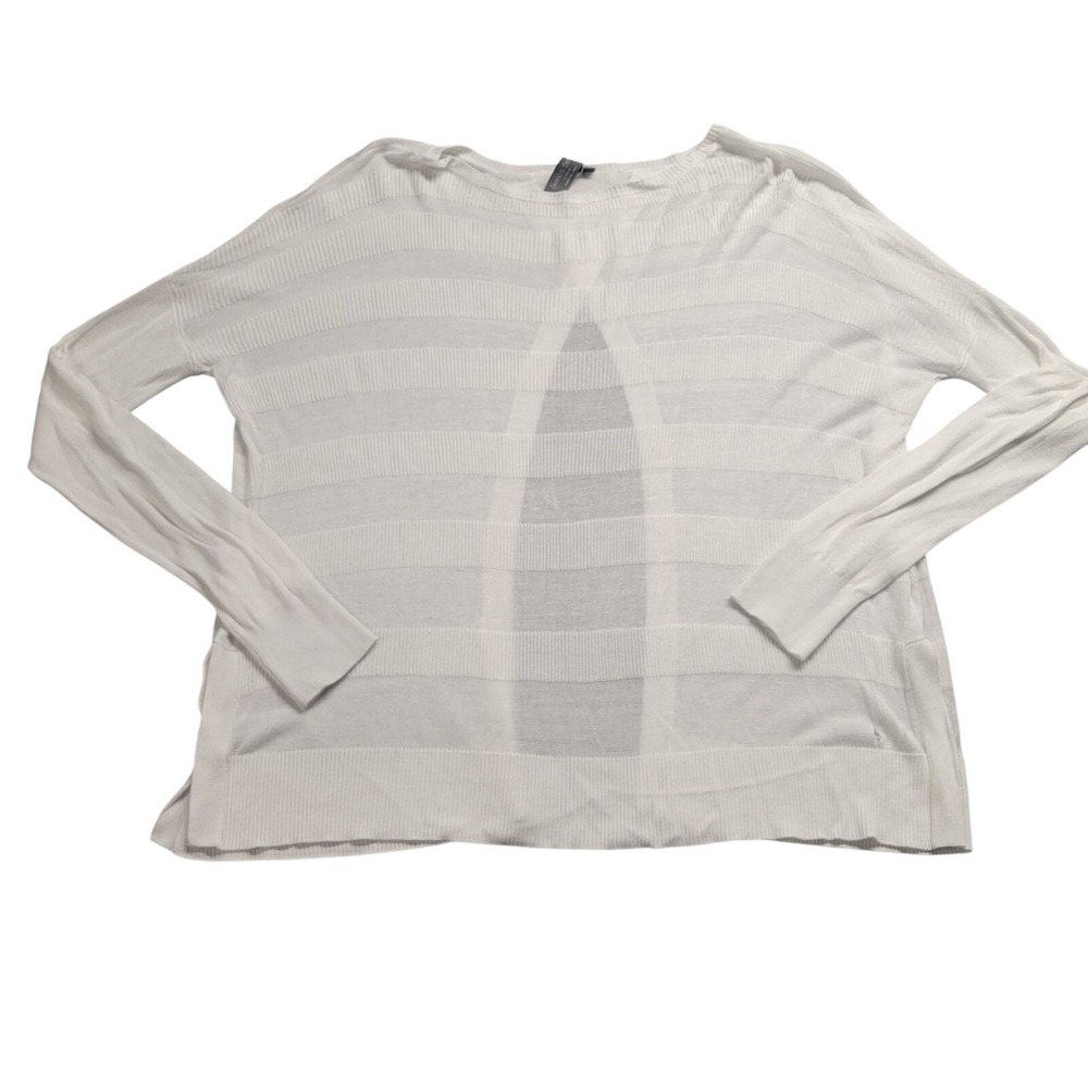 Sweaty Betty London White Striped Knit Sweater Size Small Active Wear Gym
